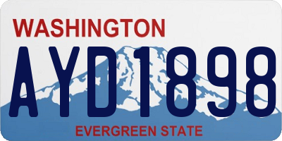 WA license plate AYD1898