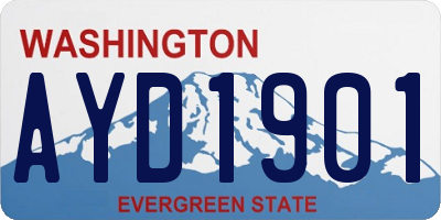 WA license plate AYD1901