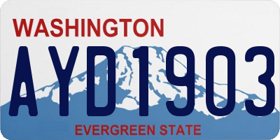 WA license plate AYD1903