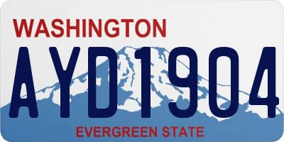 WA license plate AYD1904