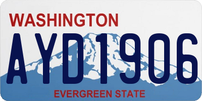 WA license plate AYD1906