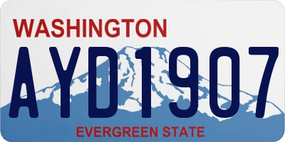 WA license plate AYD1907