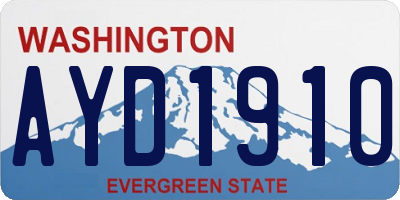 WA license plate AYD1910