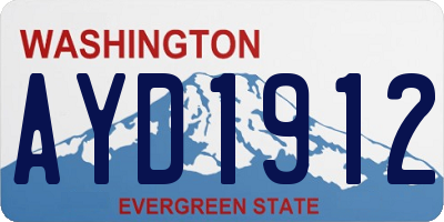 WA license plate AYD1912