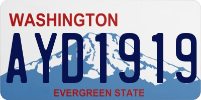 WA license plate AYD1919