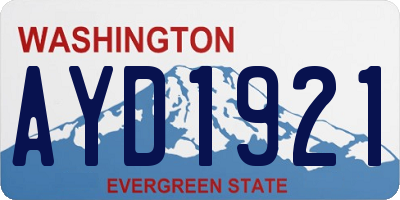 WA license plate AYD1921
