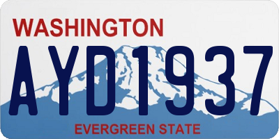 WA license plate AYD1937