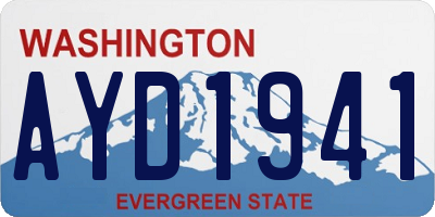 WA license plate AYD1941