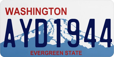 WA license plate AYD1944
