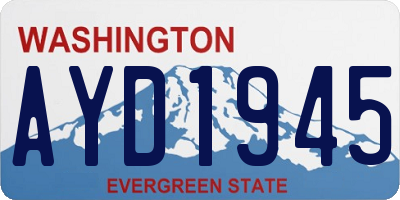 WA license plate AYD1945
