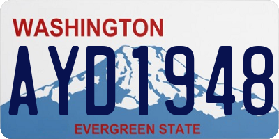 WA license plate AYD1948