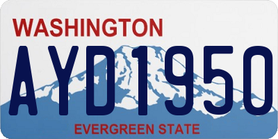 WA license plate AYD1950