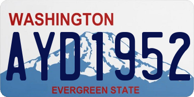 WA license plate AYD1952