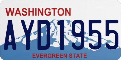 WA license plate AYD1955