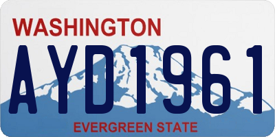 WA license plate AYD1961