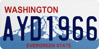 WA license plate AYD1966