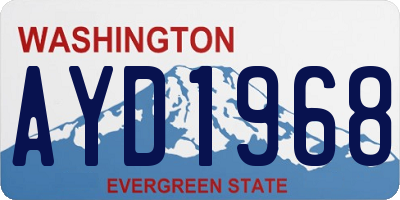 WA license plate AYD1968
