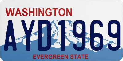 WA license plate AYD1969
