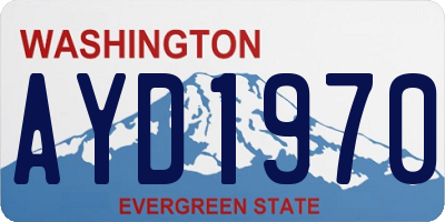 WA license plate AYD1970