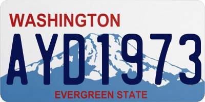 WA license plate AYD1973