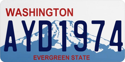 WA license plate AYD1974
