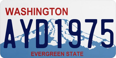 WA license plate AYD1975