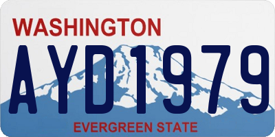 WA license plate AYD1979