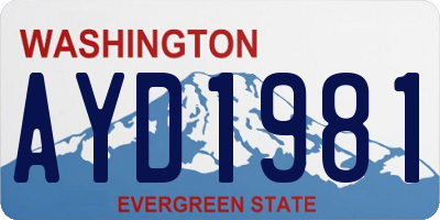 WA license plate AYD1981