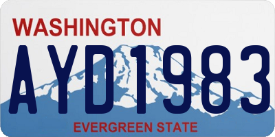 WA license plate AYD1983