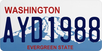 WA license plate AYD1988