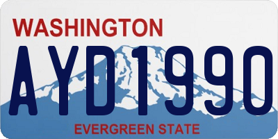 WA license plate AYD1990