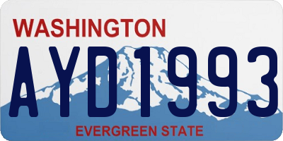 WA license plate AYD1993