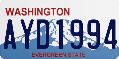 WA license plate AYD1994