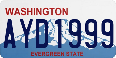 WA license plate AYD1999