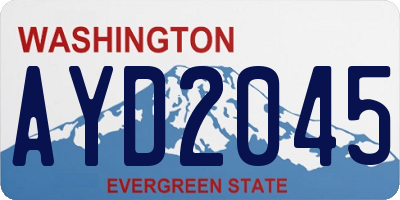 WA license plate AYD2045