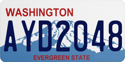 WA license plate AYD2048