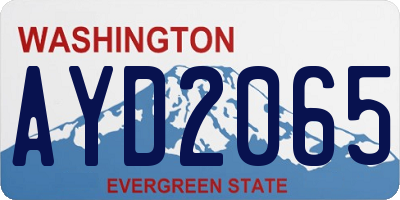 WA license plate AYD2065
