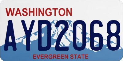 WA license plate AYD2068