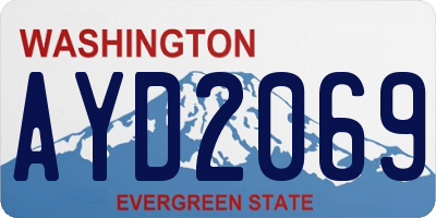 WA license plate AYD2069