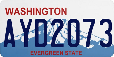 WA license plate AYD2073