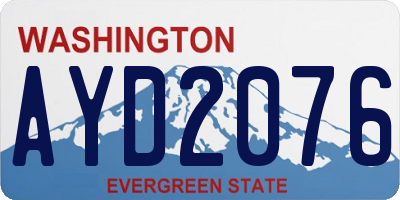 WA license plate AYD2076