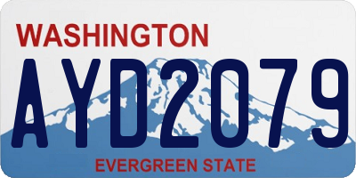 WA license plate AYD2079