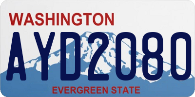 WA license plate AYD2080