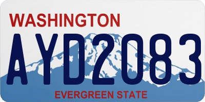 WA license plate AYD2083