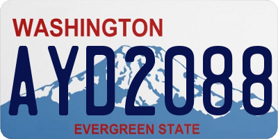 WA license plate AYD2088