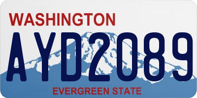 WA license plate AYD2089