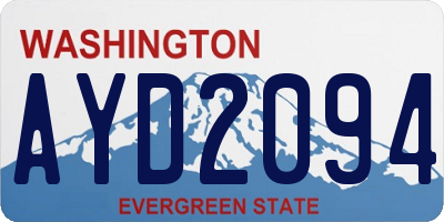WA license plate AYD2094