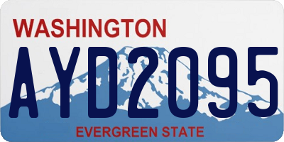 WA license plate AYD2095