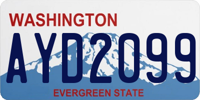WA license plate AYD2099