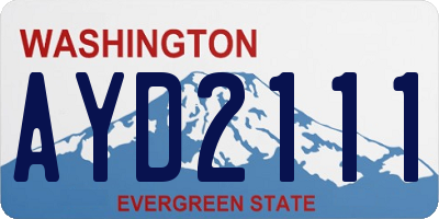 WA license plate AYD2111